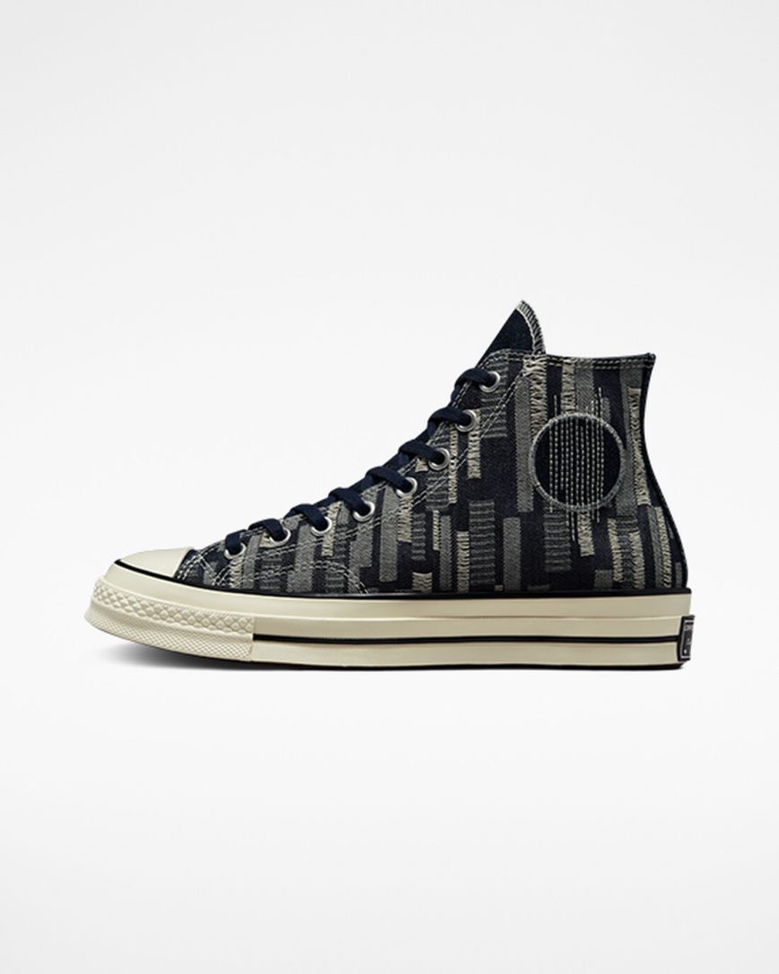 Pánské Boty Vysoké Converse Chuck 70 Workwear Denim Černé | CZ EXCQ42